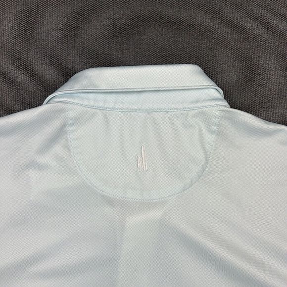 Johnnie-O‎ Polo Shirt Mens XXL Light Blue Short Sleeve Collar Logo Stretch Golf - Picture 8 of 8